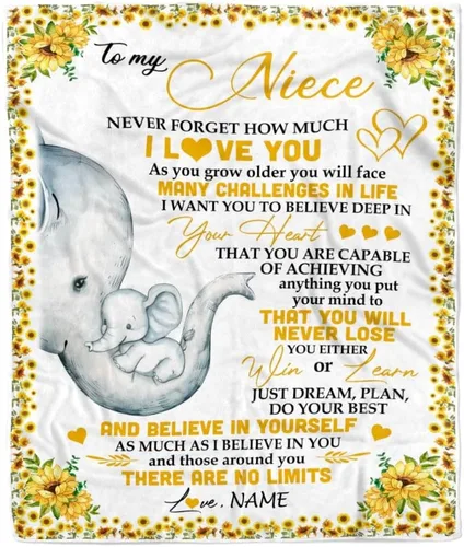 Miniatura 10 de Manta personalizada con texto en inglés «To My Niece», de Aunt Auntie Uncle Always Remember How Much I Love You Moon Butterfly Birthday Christmas