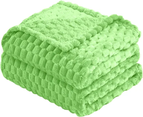 Miniatura 80 de Vessia - Manta de forro polar de franela (50x70 pulgadas), manta 3D de jacquard negra, esponjosa y cálida para sofá, sillón, cama, silla, 300GSM