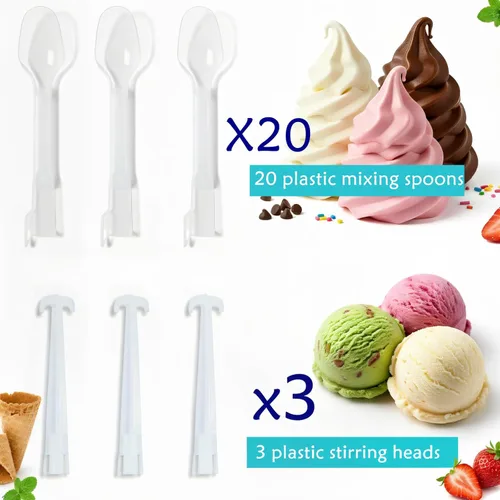 Miniatura 4 de Mezclador de helado de 110 V automático 110 V mezclador mezclador agitador remolino helado mezclador mezclador suave batidora de helado yogur