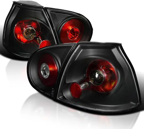 SPEC-D TUNING JDM - Luces traseras negras compatibles con Volkswagen Golf MK5 GTI Rabbit R32 2006-2009, conjunto de par izquierdo + derecho