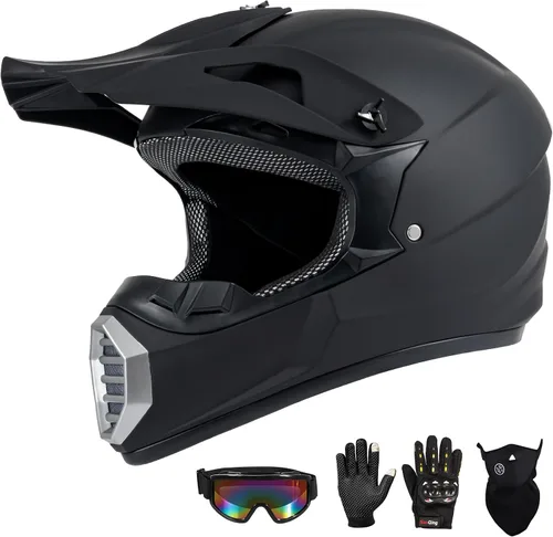 Miniatura 15 de Casco de motocross para niños y jóvenes aprobado por DOT, Casco de cara completa para ATV, moto de todoterreno y bicicleta de tierra para adultos