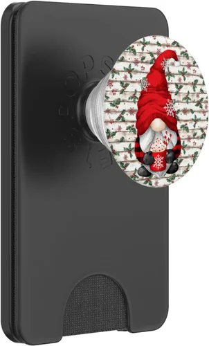 Miniatura 7 de Divertido gnomo de Navidad a cuadros, decoración navideña y cacao caliente PopSockets intercambiables PopGrip