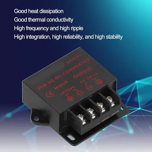 Miniatura 3 de EA25-5V 12V a 5V 5A Coche LED Suministro 25W DC Módulo 24V Caída 5V Coche Modificado Suministro Transformador Módulo