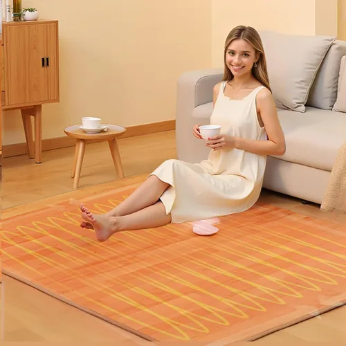 Miniatura 4 de Calentador eléctrico de piso, alfombra térmica, impermeable con infrarrojos, alfombra con temperatura ajustable y temporizador (19.7 x 78.7 in)