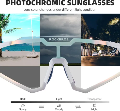 Miniatura 4 de ROCKBROS Photochromic Sports Sunglasses UV Protection for Men Women Cycling