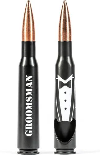Miniatura 9 de Regalos para el mejor hombre para boda – Grabado 'BEST MAN' 50 Cal abrebotellas I Best Man Propuesta regalo I Will You Be my Best Man Gifts