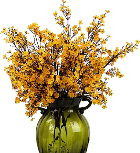 Miniatura 30 de JAKY-Global Flores Artificiales de Tela Aliento de Bebé 12 Ramos Plantas de Seda Falsas Europeas Decoración de Boda Fiesta Ramos de Tacto Real DIY