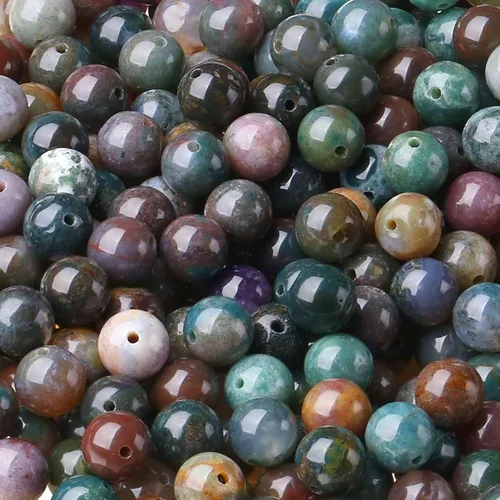 Miniatura 7 de LAIDANLA Cuentas de piedra natural de turmalina rosa y jade, cuentas sueltas redondas de 8 mm, cuentas de piedra preciosa para hacer pulseras, Jade