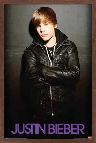 Miniatura 11 de Trends International Justin Bieber - Póster de pared de amor, 14.725 x 22.375 pulgadas, versión enmarcada de madera de granero