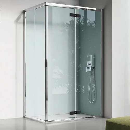 Miniatura 5 de Ranbo Bisagra de puerta de vidrio para ducha de 270 grados, acero inoxidable 304 sólido de 0.197 in, montaje de vidrio a vidrio, para puertas sin