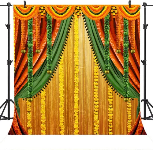 Miniatura 10 de Lofaris Fondo de Fotografía India Pooja Telón de Fondo Puja Ganpati Pooja Tradicional Festival Mehndi Fondo Decoraciones Diwali Boda Fiesta