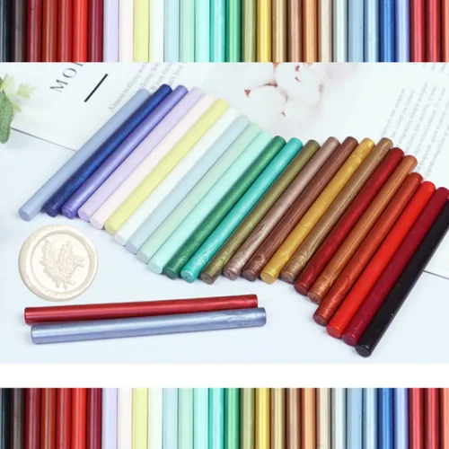 Miniatura 5 de Varillas de sellado de cera plateada, 20 varillas de sellado de cera para pistola de pegamento de 0.43 pulgadas, ideal para sello de cera