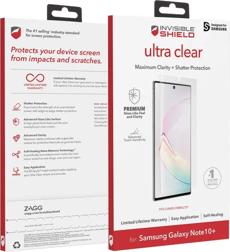 Miniatura 3 de ZAGG InvisibleShield - Protector de pantalla de película ultra transparente, máxima claridad + protección contra roturas, hecho para Samsung Galaxy