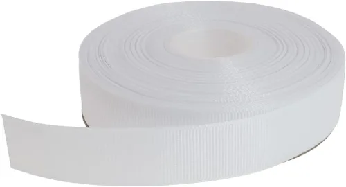 Miniatura 49 de Cinta de grogrén sólido de 25 yardas cada rollo, borde tejido 100% poliéster (1/4 pulgada, beige)