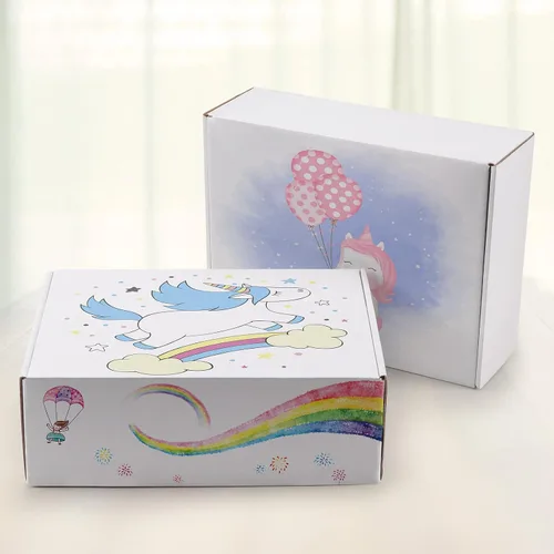 Miniatura 5 de HORLIMER Juego de 20 cajas de envío de 12 x 9 x 4 pulgadas, caja de cartón corrugado blanco para publicidad