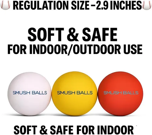 Miniatura 3 de Soft Foam Baseballs, Regulation Size Training Ball for Indoor & Outdoor Batting, Throwing & Catching Practice – Safe for Windows, Youth & Adult