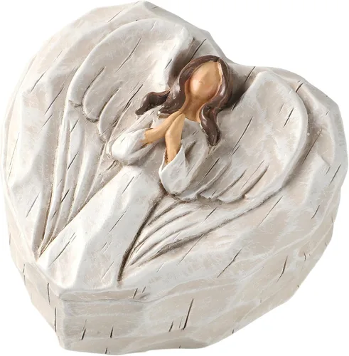 Miniatura 4 de Hodao Figuras de ángel Regalo de ángel Caja de recuerdo esculpida pintada a mano White Elegance Angel-Bless You