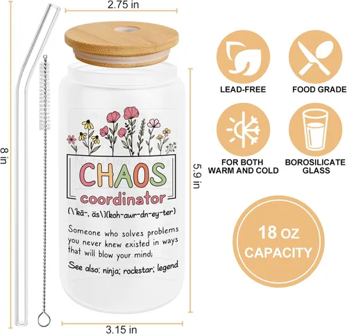 Miniatura 2 de Regalos de agradecimiento para coordinadora del caos, regalos de jefa para mujeres, regalos de reconocimiento para maestros, regalos de inspiración