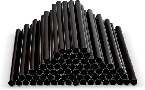 Miniatura 3 de Pajitas de batido negras jumbo extra anchas envueltas individualmente, paquete de 100 unidades, licuado de 0.47 pulgadas, sin BPA, popote de té