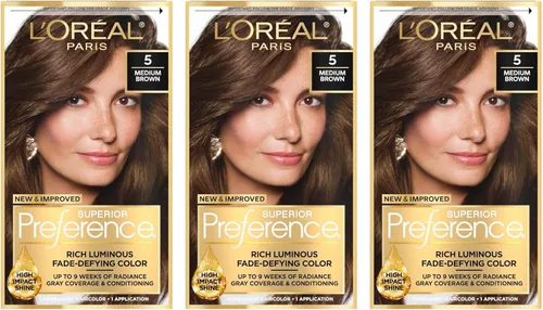 Miniatura 37 de L'Oreal Paris Superior Preference Fade-Defying + Shine - Tinte permanente para el cabello, rubio rosado medio 8RB, paquete de 1, tinte para el 8RB