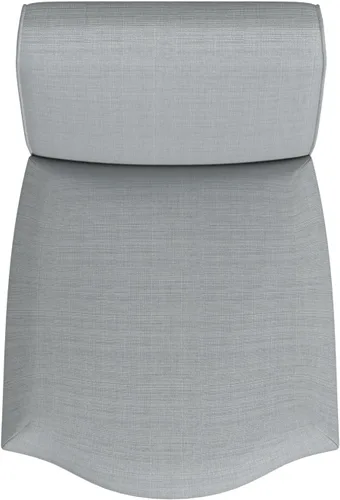 Miniatura 164 de Homepop Silla de comedor con detalles festoneados, sillas de comedor Parsons tapizadas, muebles decorativos para el hogar, tejido gris claro