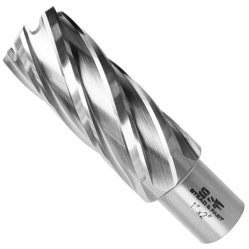 Miniatura 38 de S&F STEAD & FAST Cortador anular, diámetro de corte de 9/16" x 1" profundidad de corte para prensa de taladro magnética, brocas Mag con pasador