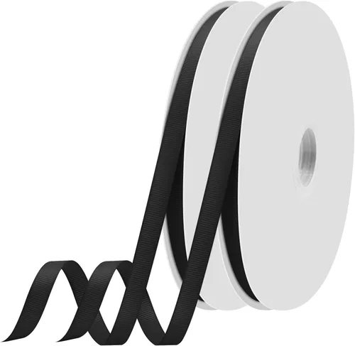 Miniatura 41 de Cinta blanca de grogrén de 1-1/2 pulgadas x 50 yardas para envolver regalos, muy adecuada para decoración de bodas, ramos, manualidades, costura