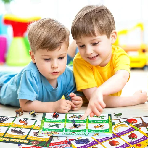 Miniatura 7 de Juguetes de clasificación para niños de 3 a 5 años, 7 juegos temáticos a juego con pizarra blanca magnética, motricidad fina Montessori y práctica