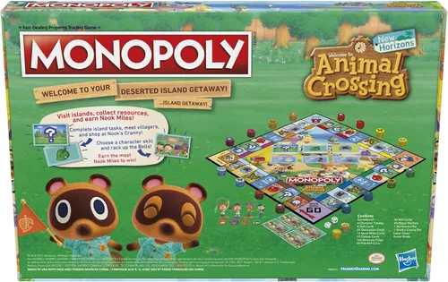 Miniatura 5 de Monopoly Animal Crossing New Horizons Edition - Juego de mesa para niños de 8 años en adelante, divertido juego para jugar para 2-4 jugadores