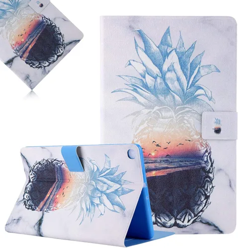 Miniatura 12 de LCHDA Funda para Samsung Galaxy Tab A8 10.5 2021 (SM-X200 / SM-X205), soporte delgado con tapa para folio, cubierta pintada inteligente, piel