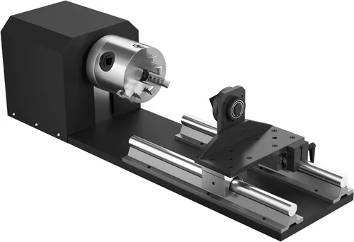 OMTech Cortador rotativo y accesorio para grabador con mandril de 3 mandíbulas y motor paso a paso de 2 fases para máquinas de grabado láser de CO2
