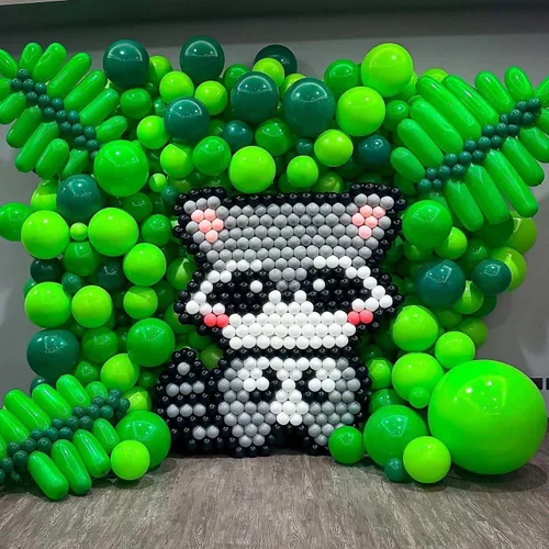 Miniatura 5 de KALOR Globos de color verde claro de 12 pulgadas, 100 globos gruesos de 0.11 oz/100 unidades, globos de látex mate para fiestas de cumpleaños