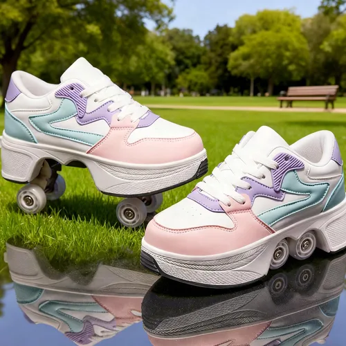 Miniatura 5 de Roller Skate Shoes for Women Girls Boy and Men 4-Wheels Fashion Professional Outdoor Indoor Quad-Skates for Kids & Adults Christmas/Birthday Gifts