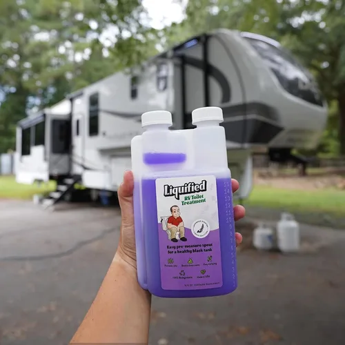 Miniatura 8 de Liquified RV Toilet Treatment - Digestor para tanque de retención de aguas negras, eliminador de olores, aroma lavanda, Matts RV Reviews, 16 onzas