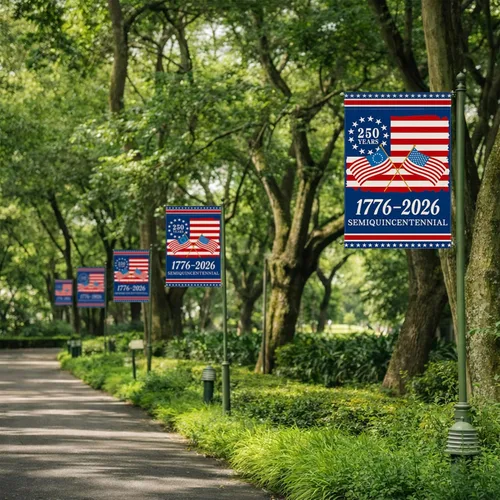 Miniatura 4 de Bandera de jardín del 250 aniversario de América, bandera conmemorativa patriótica de 250 años del 4 de julio, bandera de EE. UU. de 250 aniversario