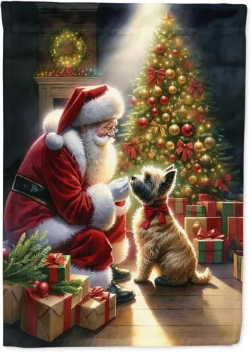 Miniatura 101 de Caroline's Treasures DAC4159CHF - Bandera de casa de Husky siberiano y Papá Noel para porche, grande, para colgar en la pared, poliéster