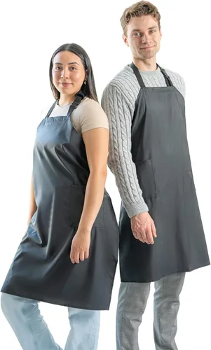Miniatura 12 de Ravill Delantal impermeable para hombres y mujeres, 2 bolsillos, 35 pulgadas de largo, delantales de trabajo multiusos para lavavajillas, aseo