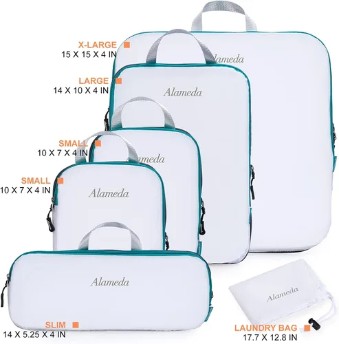 Miniatura 5 de Juego de cubos de compresión para equipaje de mano organizadores de viaje para mochila