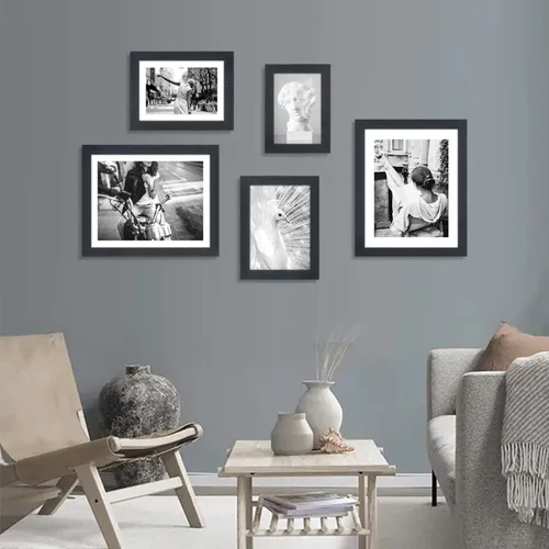 Miniatura 4 de Q.Hou Marco de Fotos de 8x10 Marcos de Fotos Negros Paquete de 4 con Vidrio de Alta Definición para Mesa o Decoración de Pared (QH-PF8X10-BK)