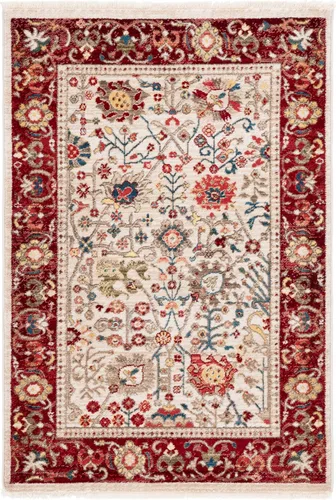 Miniatura 32 de SAFAVIEH Kashan Collection - Alfombra de área de 2 x 3 pies, color beige y gris pardo, diseño oriental tradicional, no desprende pelusa y de fácil