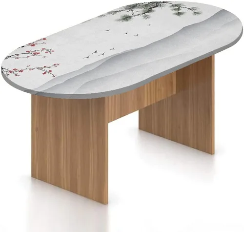 Miniatura 12 de Mantel ovalado ajustable para mesa de patio, de poliéster elástico floral, bonito mantel con estampado romántico retro de flores de primavera, se
