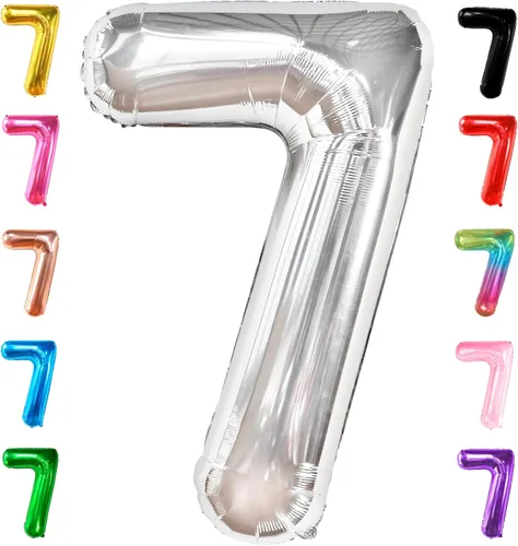 Miniatura 222 de Globo gigante plateado del número 0 de 40 pulgadas – Globo Mylar del número 0 Globo plateado 0 para decoraciones de fiesta Globo plateado