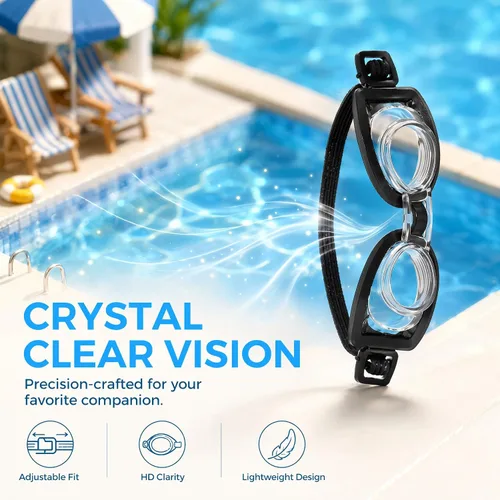 Miniatura 2 de Toyvian Gafas de natación en miniatura para muñecas, 4 piezas de gafas de natación para muñecas, accesorios coloridos para la casa pequeña