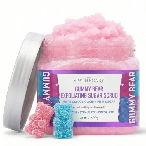 Miniatura 3 de Cotton Candy Sugar Scrub - Exfoliante e hidratante con colágeno y vitamina A, C y E para ayudar a suavizar, suavizar y nutrir la piel radiante