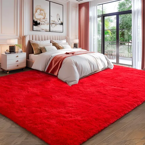 Miniatura 167 de EVOIONOS - Alfombra redonda gris para dormitorio, 5x5 pies; alfombras circulares suaves y esponjosas para sala de estar, alfombras de felpa peludas