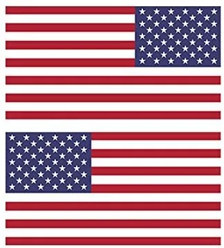 Adhesivos de vinilo con la bandera de Estados Unidos hacia atrás y hacia adelante, banderas de Estados Unidos, estrellas y rayas, fabricadas en