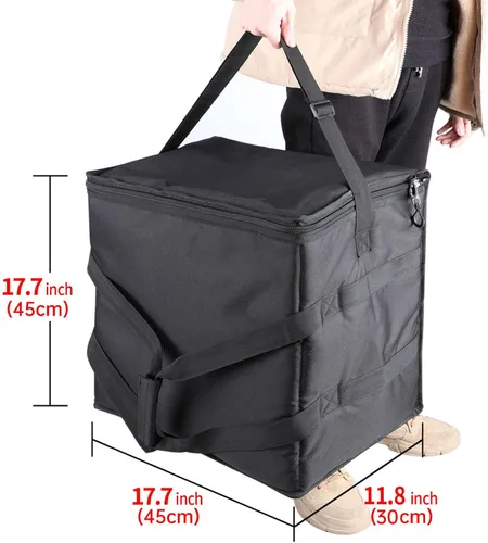 Miniatura 7 de Bolsa de entrega térmica térmica con asa – Calentador portátil de alimentos para microondas, bolsa de entrega de alimentos plegable de 12 V