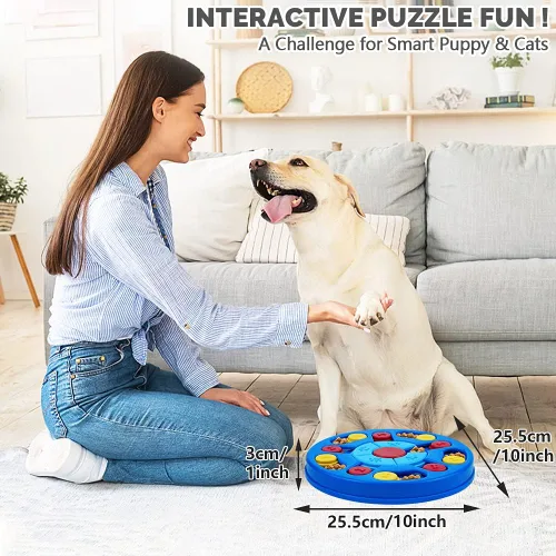 Miniatura 5 de Joansan Rompecabezas interactivo para perros, juego de rompecabezas interactivo, juguete para perros inteligentes, estimulación de coeficiente