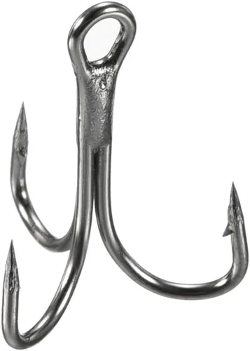 Miniatura 7 de PATIKIL Anzuelos de pescado agudos de acero al carbono, gancho de curva redondo afilado Gancho de púas triple para agua dulce y salada Blanco