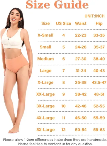 Miniatura 6 de POKARLA Ropa interior de algodón para mujer, cintura alta, cobertura completa, suaves, transpirables, bragas para mujer, paquete de 5